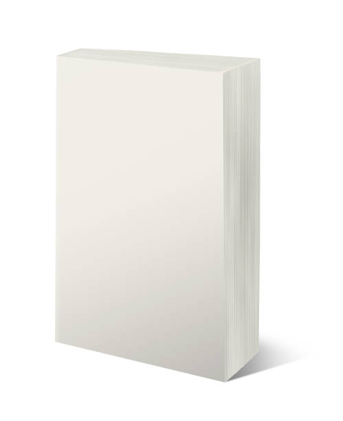 Paperback books blank white template for presentation layouts and design.