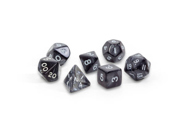 istock Specialized polyhedral dice for role-playing games on white background 1370663107