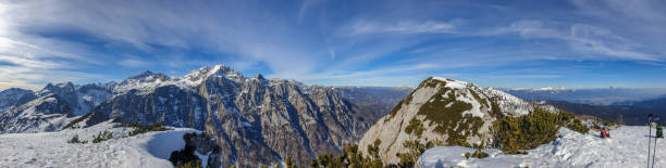 istock Panoramic view of Mt. Triglav in winter 1370665025