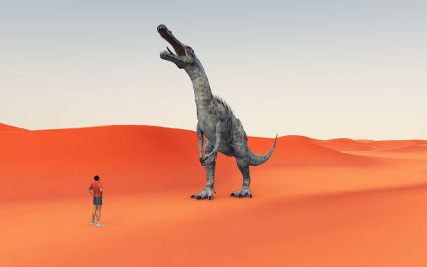 dinosaur over white background. 3d rendering