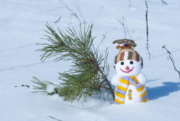 istock snowman toy in a  snow 1370669888