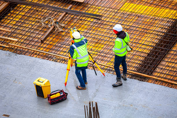 Surveyors at the construction site