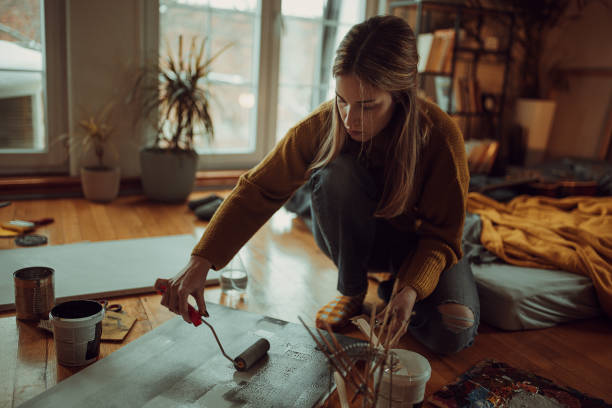 istock Creative female artist 1370673953