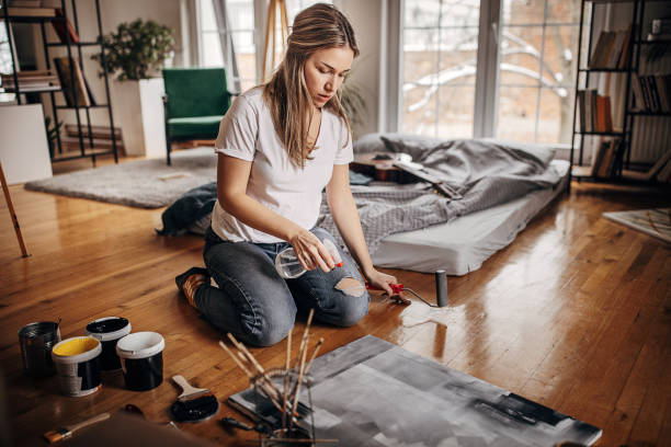 istock Creative female artist 1370674336