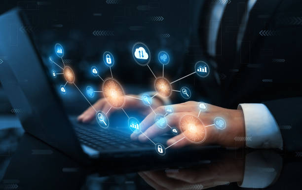 istock Digital transformation technology and internet of things concept. Bigdata technology  and digital business strategy. 1370678364