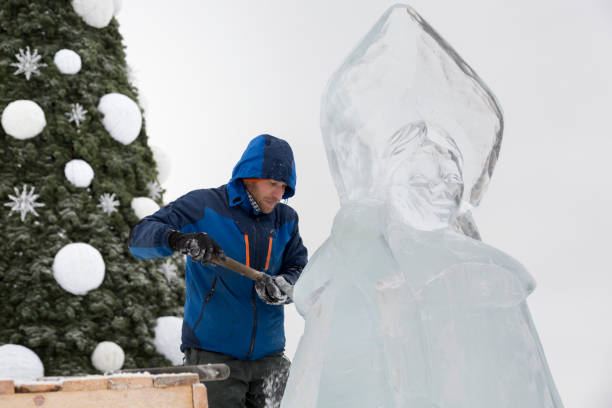 istock Portrait of a sculptor with a chisel in his hands 1370678437