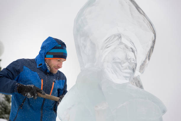 istock Portrait of a sculptor at work on a figure 1370678530