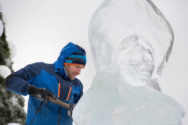 istock Portrait of a sculptor at work on a figure 1370678531