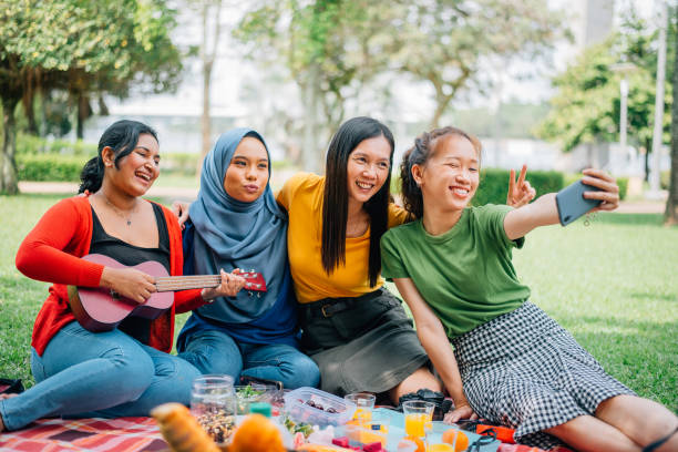 istock Facial expressions and selfie concept. 1370682340