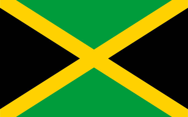 bildbanksillustrationer, clip art samt tecknat material och ikoner med jamaica flag. official jamaica flag. jamaican badge. icon for welcome, travel and patriotism. sign of dominican. vector - welcome to jamaica