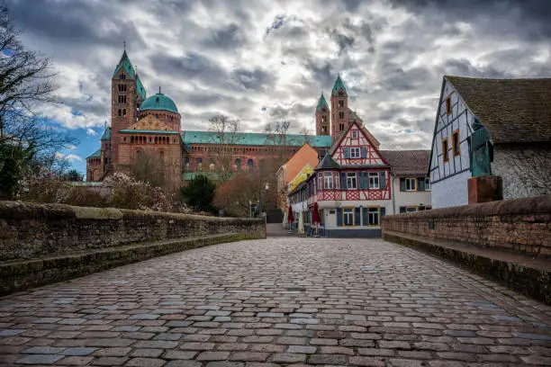 Speyer Cathedral on a cloudy day
