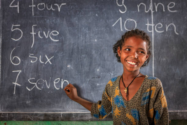 istock African little girl is learning English language 1370690645