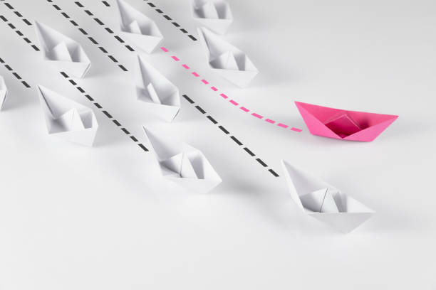 istock Pink Paper Boat 1370694854