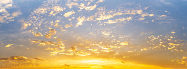 istock morning sky and cloud with sunlight panoramic nature background 1370694900