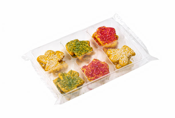 istock Chistmas cookies in a plastic tray 1370697372