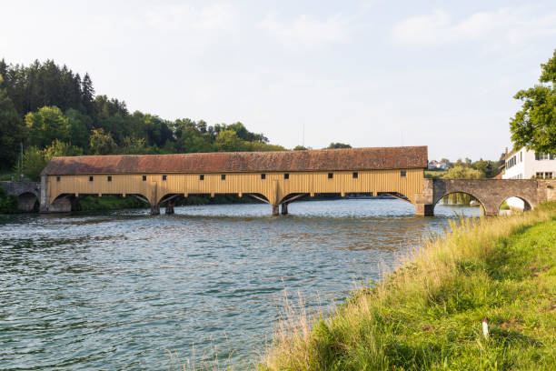 istock Border bridge over the river between Germany and Switzerland on a beautiful sunny summer day 1370699127