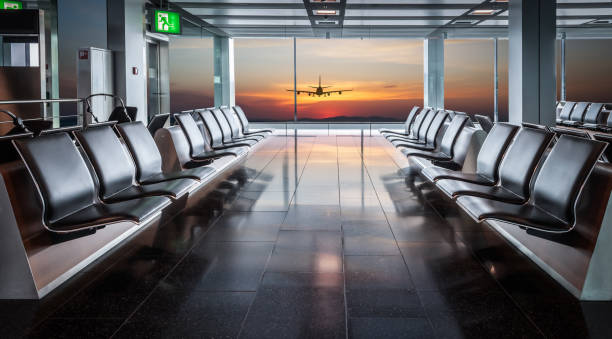 Narita, Chiba Prefecture, Japan: corridor with twin moving walkways - empty travelator speed-walk leading to gates, Terminal 1, satellite 3 - Tokyo Narita International Airport.