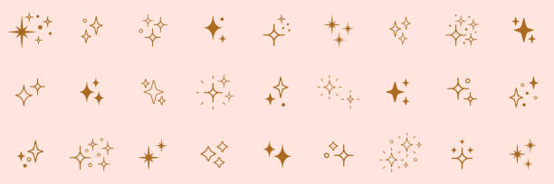 shine sparkle icon. vektor blinkstern für logo, funkelnde clipart - blinzeln stock-grafiken, -clipart, -cartoons und -symbole