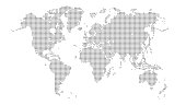 istock World map made of small blacks dots on white background 1370703077