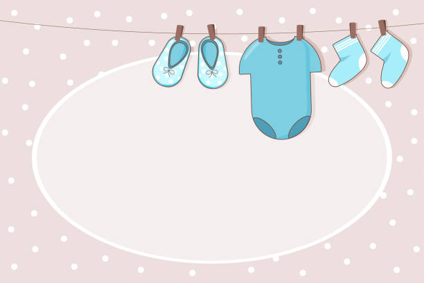 hintergrund eines neugeborenen jungen - babybekleidung stock-grafiken, -clipart, -cartoons und -symbole