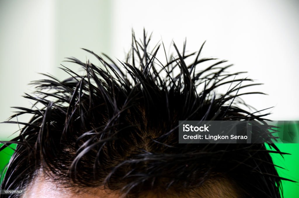 Spike Hair Style Of A Young Man Closeup Of A Spiky Hairstyle Of Student  Using Hard Hair Gel In The Class Stock Photo - Download Image Now - iStock