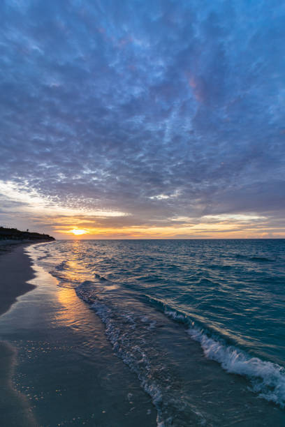 istock Beautiful sunset on the ocean shore in the evening 1370713188
