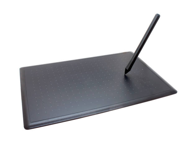 istock Graphic pen tablet with stylus isolated on white background. USB Gadget for artists and designers. 1370723729