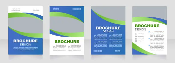 Vector illustration of Fitness and wellness blank brochure design
