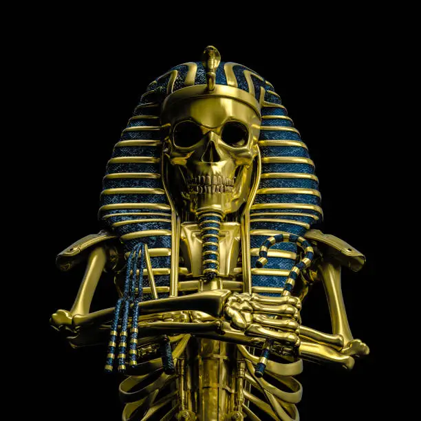 Photo of Gold pharaoh skeleton