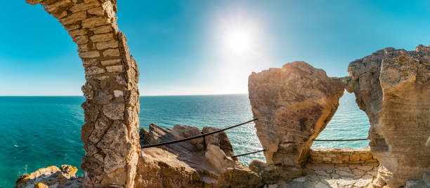 Ancient ruins on the cliffs of Cape Kaliakra