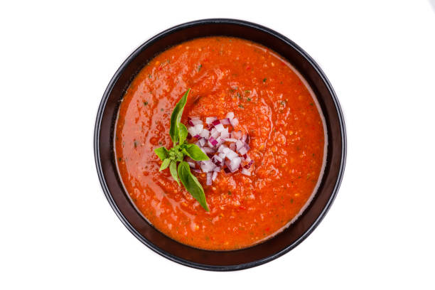 istock tomato soup on white background for restaurant menu 1370732526