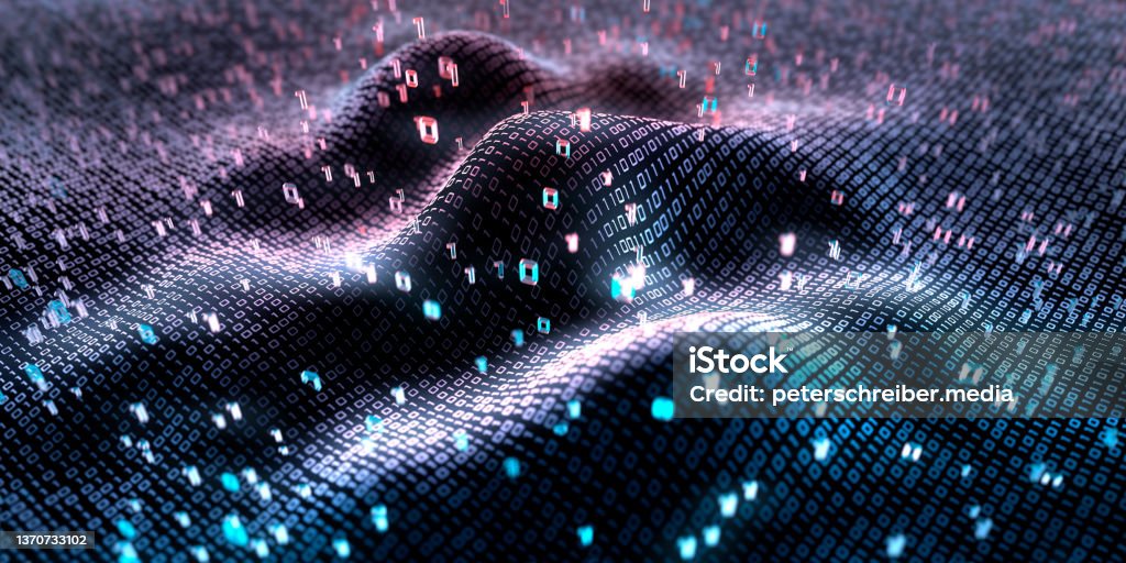 Digital Binary Code Structure Stock Photo - Download Image Now ...
