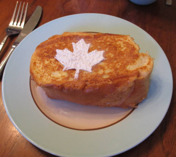 canadian french toast - flag canada canadian flag maple leaf imagens e fotografias de stock