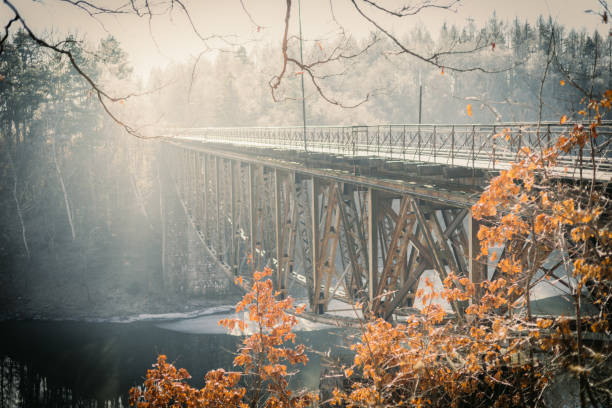 istock Abandoned railway bridge in the sun 1370735674