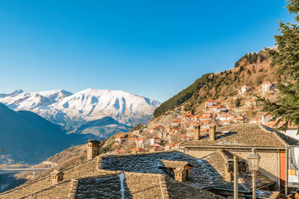 istock Winter Day Scene, Metsovo, Greece 1370737066