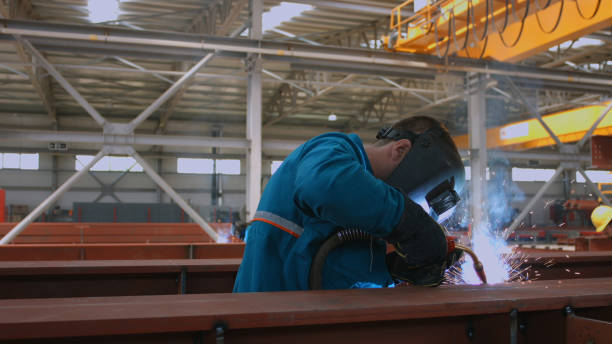 istock The welder mechanic technician work without gloves, a harmful industry work. 1370737124