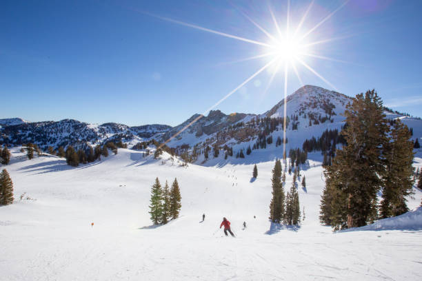 istock Alpine skiing at Alta Resort, Utah 1370737260