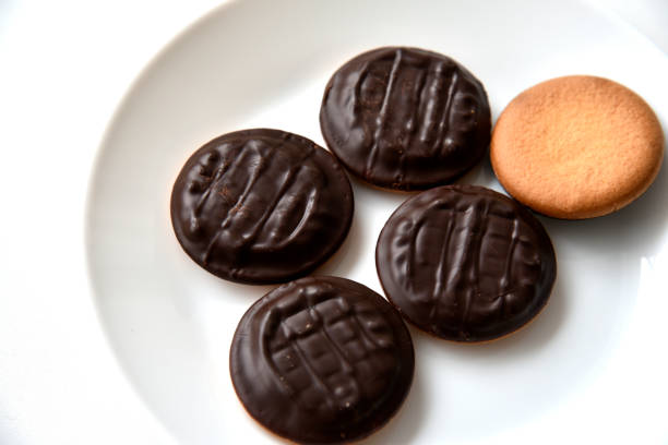 istock cookies covered with chocolate round delicious on a white background 1370738884