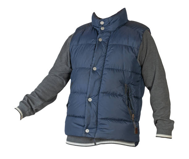istock Sleeveless jacket and sweater isolated on white background. 1370742143