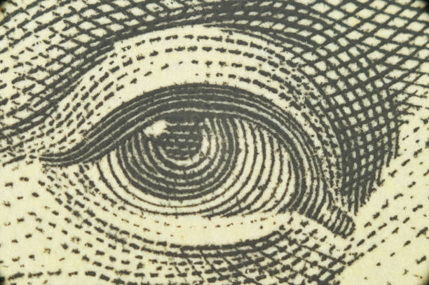 istock Benjamin Franklin's eye on the new hundred dollar bill 1370748146