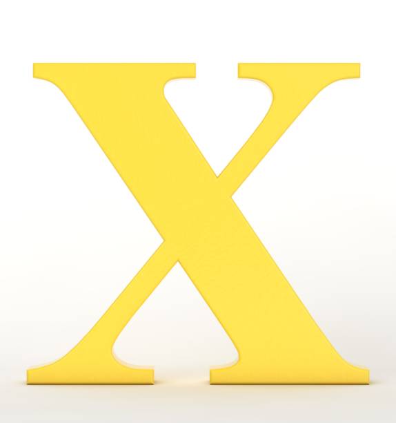 istock Letter X yellow on white background 1370749683