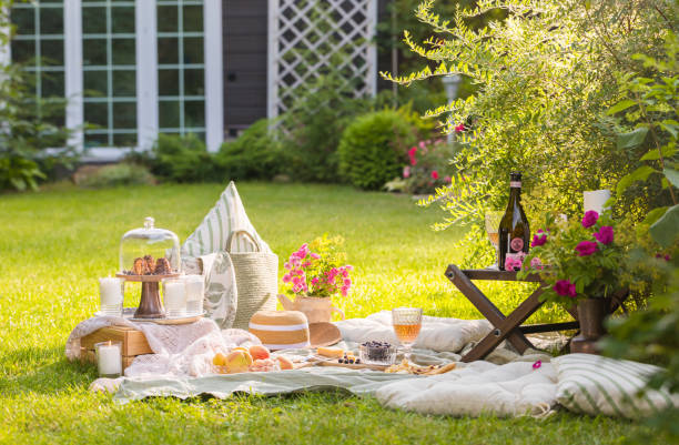 istock Summer picnic in the garden 1370751984