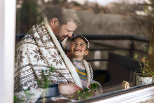 istock Smiling loving young father hugging adorable little daughter 1370753605