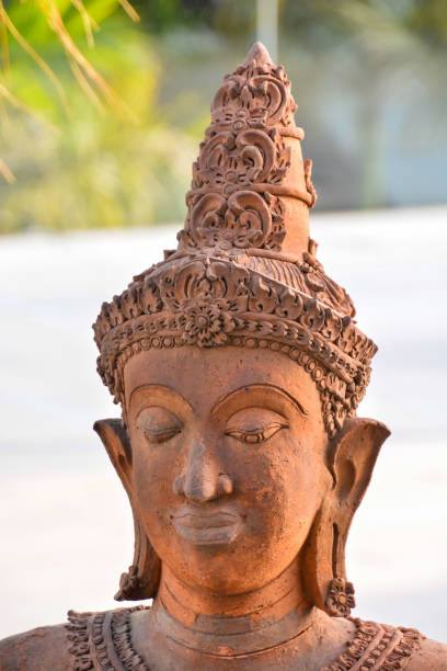 istock Old oriental buddhist Statue Carvings 1370757828