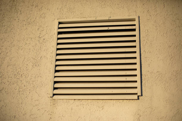 istock Ventilation outside building. Grille on building. 1370761544