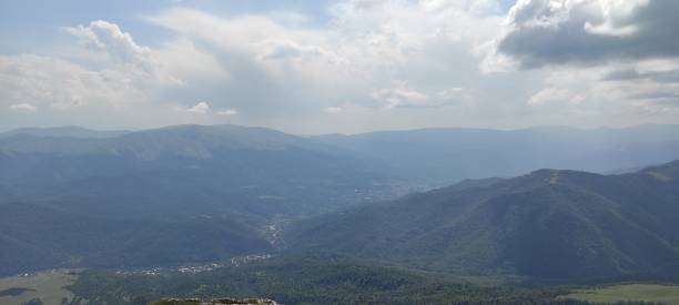 istock Panoramic view from the top of the mountain. 1370768555