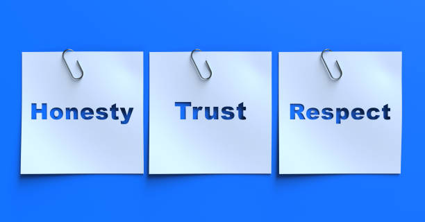 Honesty Trust Respect stock photo