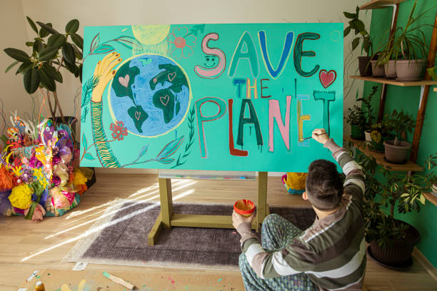 istock Art is a medium to promote sustainability on planet Earth 1370784827
