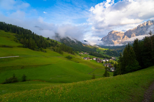 istock Breathtaking valley in the Dolomites 1370786795