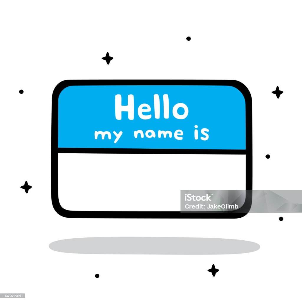 Name Tag Doodle 6 Stock Illustration - Download Image Now - Name Tag,  Blank, Announcement Message - iStock